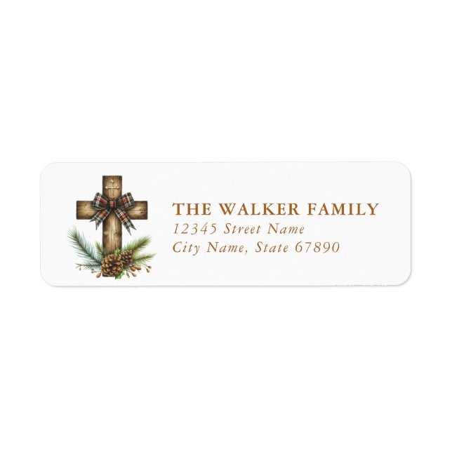 Christmas Cross Return Address Labels (Vorne)