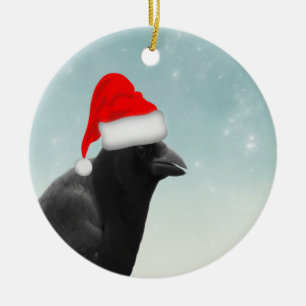 Christmas Crow Keramik Ornament