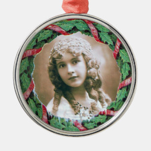 CHRISTMAS CROWN FOTO TEMPLATE SILBERNES ORNAMENT