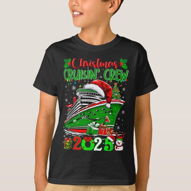 Christmas Cruisin Crew 2025 Matching Family Cruise T-Shirt (Vorderseite)