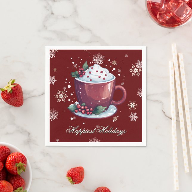 Christmas Cup of Hot Chocolate | Red Serviette (Beispiel)