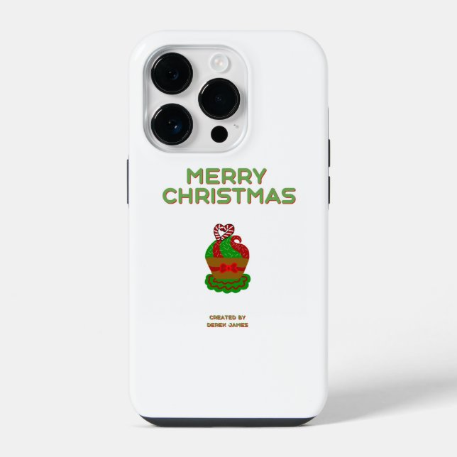 Christmas-Cupcake-Apple-iPhone-14-Pro-Hülle iPhone Hülle (Rückseite)