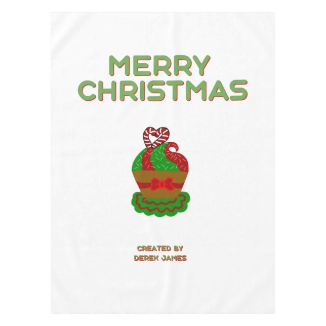 Christmas Cupcake Tischtuch Tischdecke (Vorderseite)