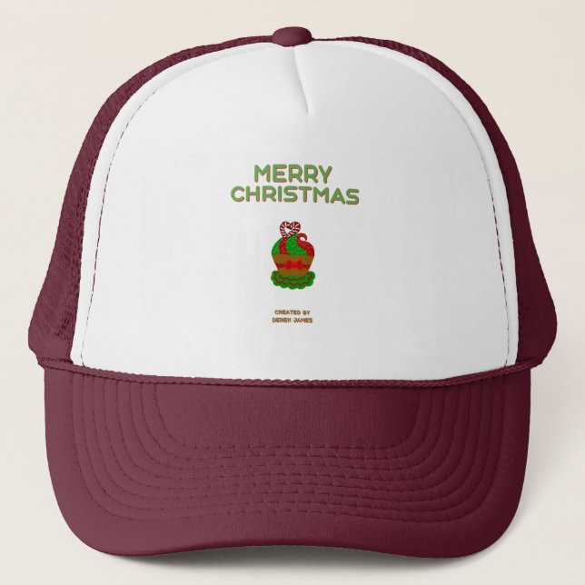 Christmas Cupcake Trucker Hat Truckerkappe (Vorderseite)