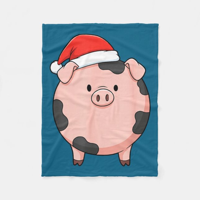 Christmas Cute G Round Nk G Holiday Art  Fleecedecke (Vorderseite)