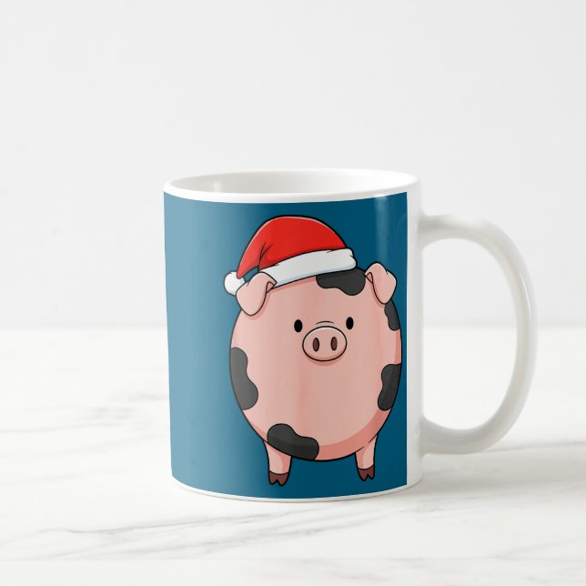 Christmas Cute G Round Nk G Holiday Art  Kaffeetasse (Rechts)