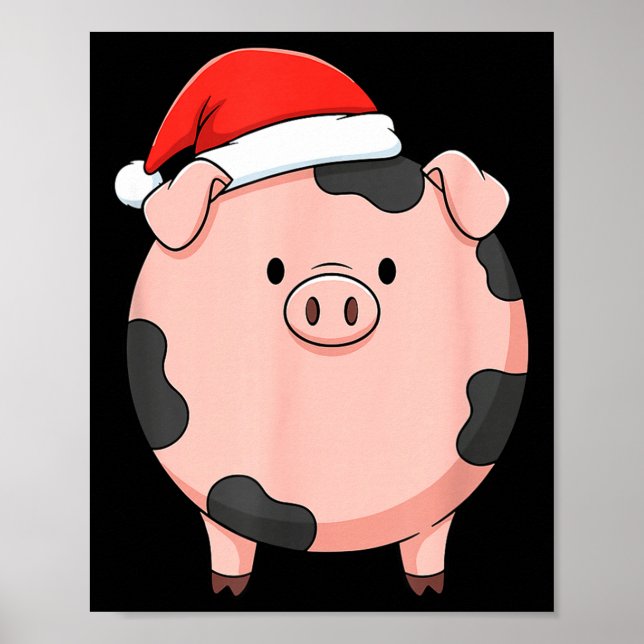 Christmas Cute G Round Nk G Holiday Art  Poster (Vorne)