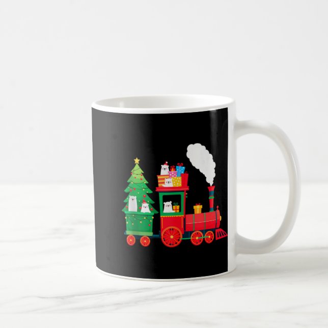 Christmas Cute Train With Lar Bears Santa Xmas T T Kaffeetasse (Rechts)
