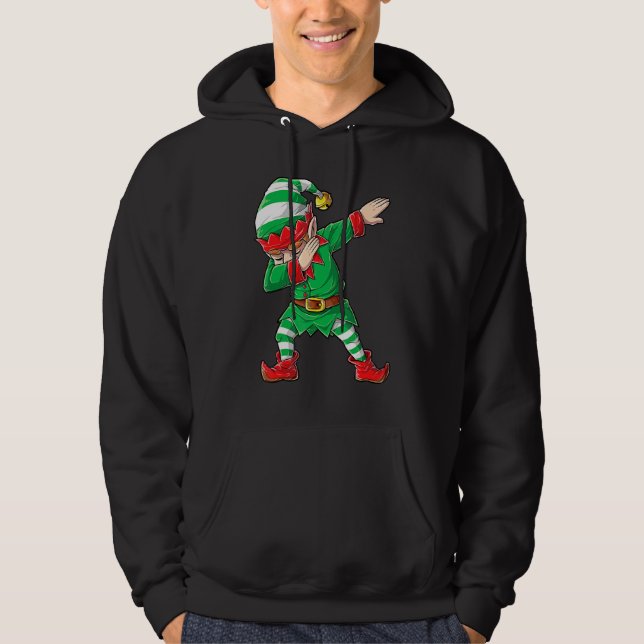 Christmas Dabbing Elf Squad Boys Men Xmas Family M Hoodie (Vorderseite)