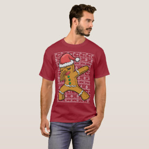 Christmas Dabbing Gingerbread Man T-Shirt