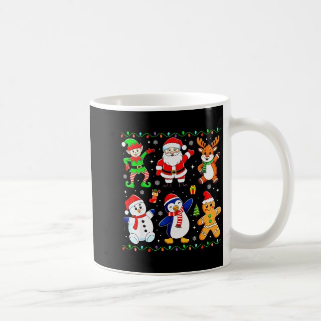 Christmas Dabbing Santa Elf Friends Boys Girls Men Kaffeetasse (Rechts)
