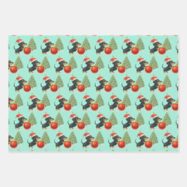 Christmas Dachshund Dog Wrapping Sheet Set Geschenkpapier Set