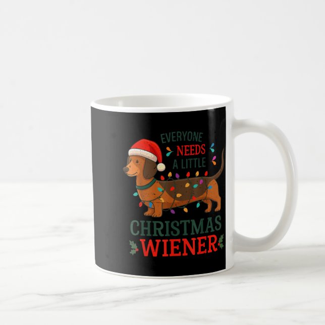 Christmas Dachshund Everyone Need Weiner Dog Pajam Kaffeetasse (Rechts)