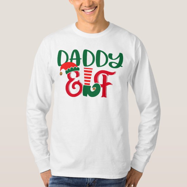 Christmas Daddy Elf T-Shirt (Vorderseite)