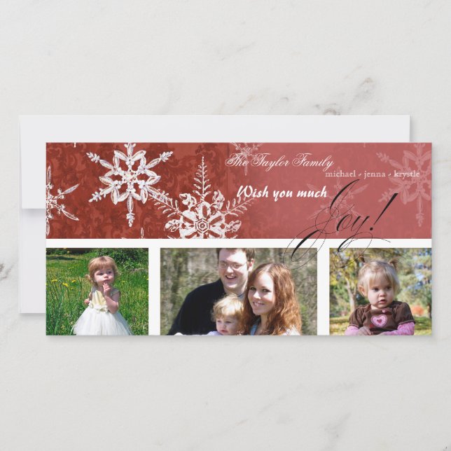 Christmas Damask Snowflake - Karte (Vorderseite)