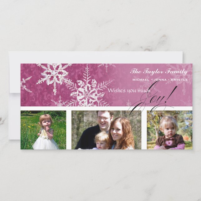 Christmas Damask Snowflake - Karte (Vorderseite)