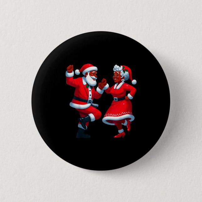 Christmas Dancing Black African American Santa Mrs Button (Vorderseite)