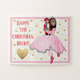 Christmas Dark Haired Ballerina Clara Puzzle
