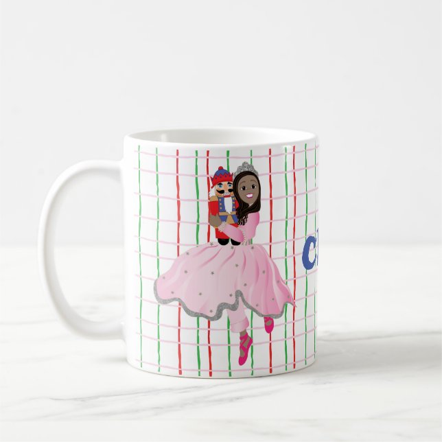 Christmas Dark Hairs Ballerina Nutcracker Kaffeetasse (Links)