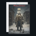 Christmas Dark Snowman Feiertagskarte<br><div class="desc">Inspiriert durch die dunklen Empfindlichkeiten von Time Burton in Bezug auf Weihnachtsdesign,  gibt es hier einen spielerischen Blick auf einen dunklen Schneemann.</div>