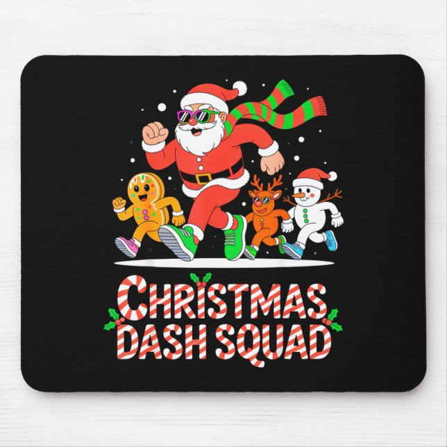 Christmas Dash Squad Running Runner Marathon Team  Mousepad (Vorne)