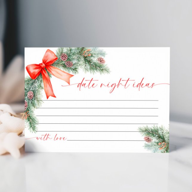 Christmas Date Night Ideas Card RSVP Karte (Von Creator hochgeladen)