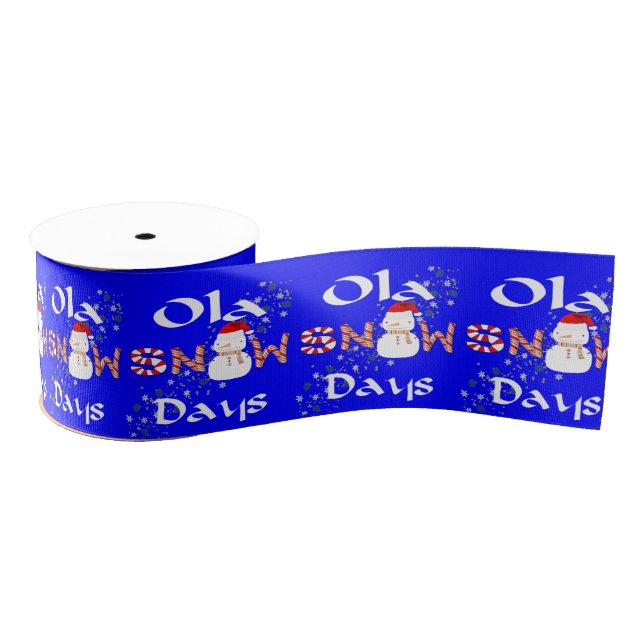 Christmas Decorative Ribbon, Snow Days Snowman  Ripsband (Spule)