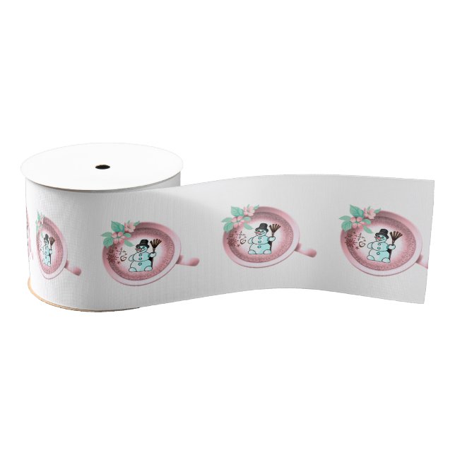 Christmas Decorative Ribbon, Snowman  Ripsband (Spule)