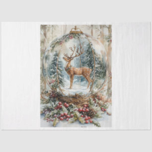 Christmas Deer Globe Seidenpapier