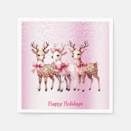 Christmas Deer Holiday Napkin Serviette