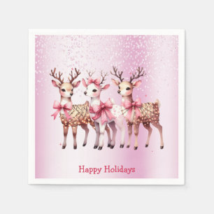 Christmas Deer Holiday Napkin Serviette
