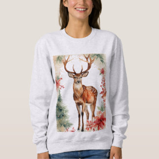Christmas deer sweat-shirt for women sweatshirt