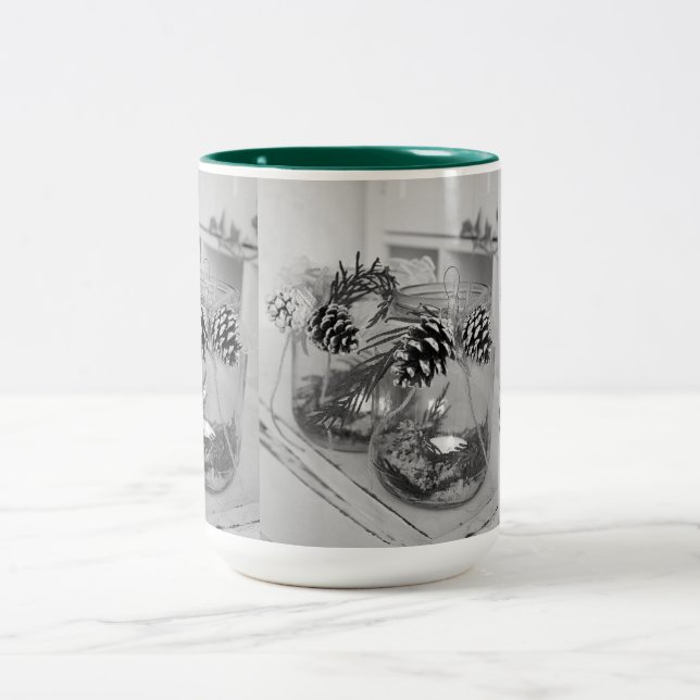 CHRISTMAS DEKOR KAFFEE UND TEE-TASSE ZWEIFARBIGE TASSE (Mittel)