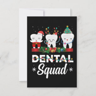Christmas Dental Squad Clothing Funny Xmas Dentist Dankeskarte