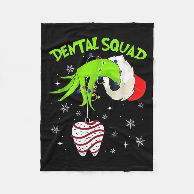 Christmas Dental Squad Cute Dentist Dental Hygieni Fleecedecke (Vorderseite)