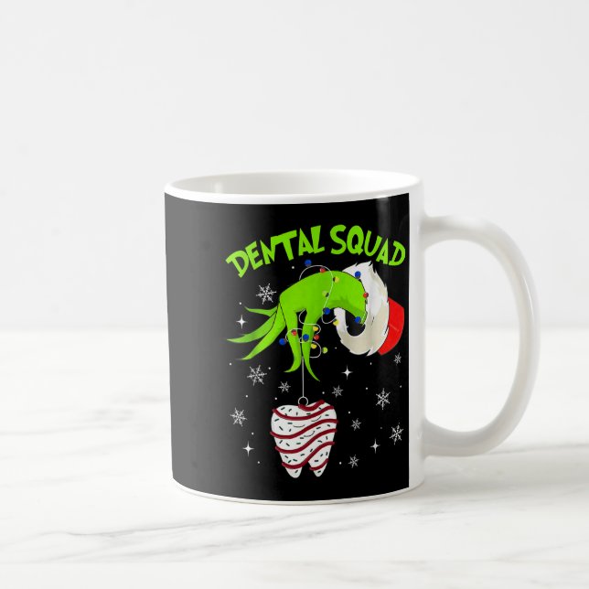 Christmas Dental Squad Cute Dentist Dental Hygieni Kaffeetasse (Rechts)
