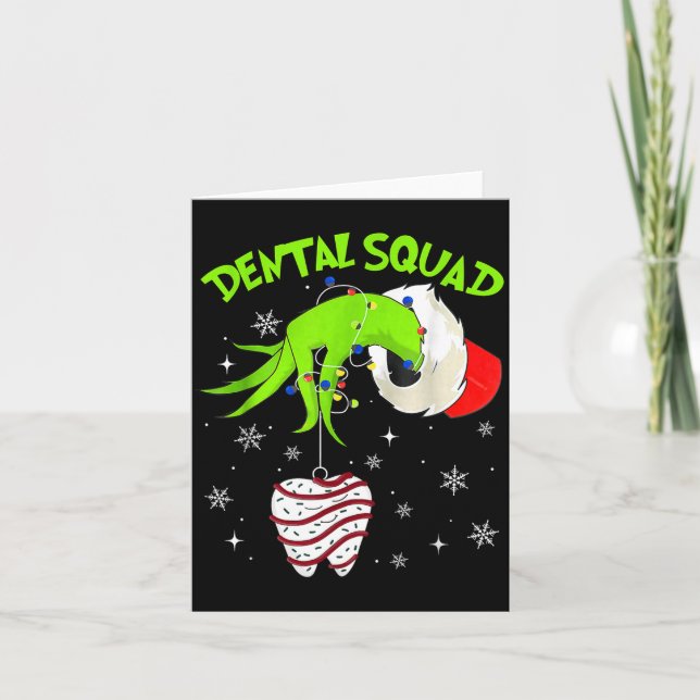 Christmas Dental Squad Cute Dentist Dental Hygieni Karte (Vorderseite)