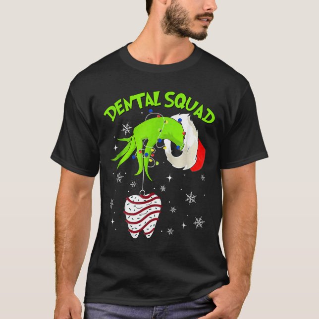 Christmas Dental Squad Cute Dentist Dental Hygieni T-Shirt (Vorderseite)