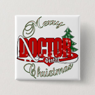 CHRISTMAS DENTIST ARZT BUTTON