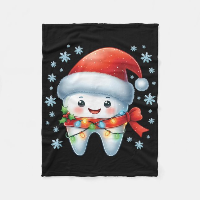 Christmas Dentist Dental Istant Santa Hat Xmas T S Fleecedecke (Vorderseite)