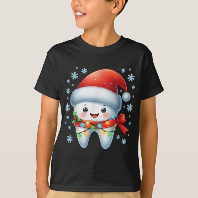 Christmas Dentist Dental Istant Santa Hat Xmas T S T-Shirt (Vorderseite)