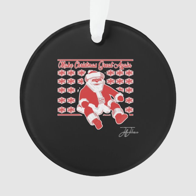 Christmas Design von Jeff Johnson Ornament (Vorderseite)