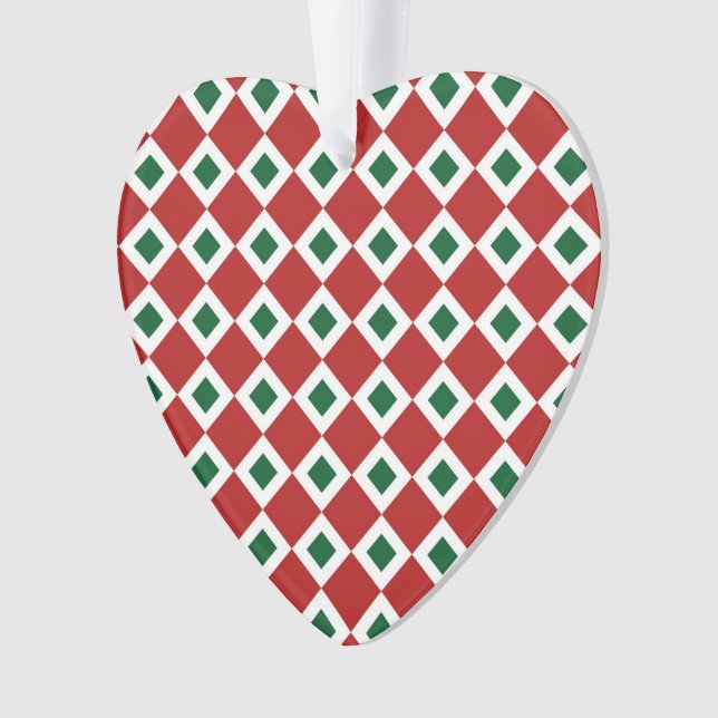 Christmas Diamond Pattern Ornament (Vorderseite)