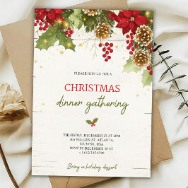 Christmas dinner invitation card einladung