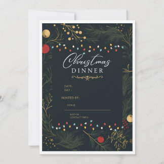 CHRISTMAS DINNER INVITATIONSKARTE! EINLADUNG