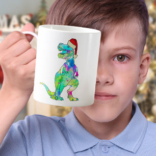 Christmas Dinosaur T-Rex Santa Kaffeetasse