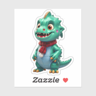 Christmas Dinosaurier Aufkleber