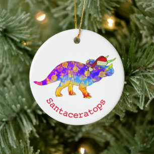 Christmas Dinosaurier Keramik Ornament