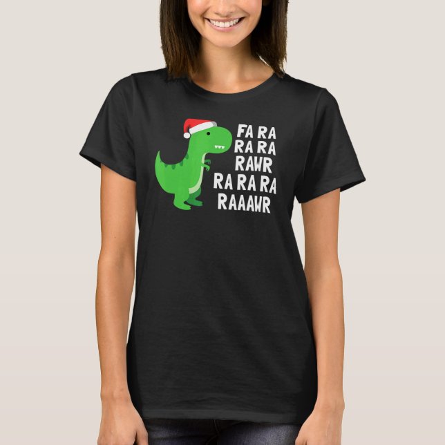 Christmas Dinosaurier Rex Fa Ra Ra Rawr Xmas Kids  T-Shirt (Vorderseite)