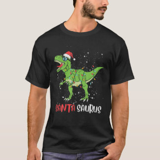 Christmas Dinosaurier Santa Saurus T Rex Funny Paj T-Shirt